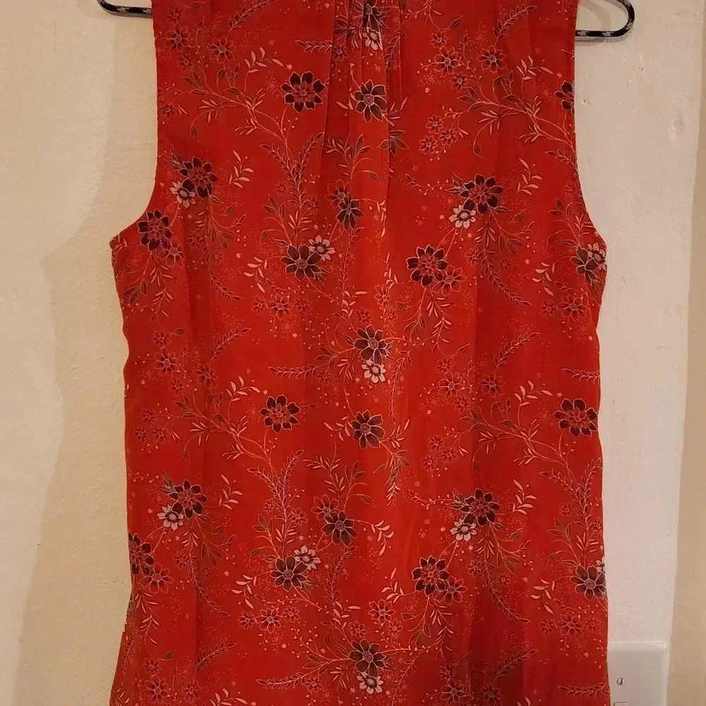 Danielrainn floral tanktop casual blouse Orange size‎ small new with tags - Picture 2 of 6